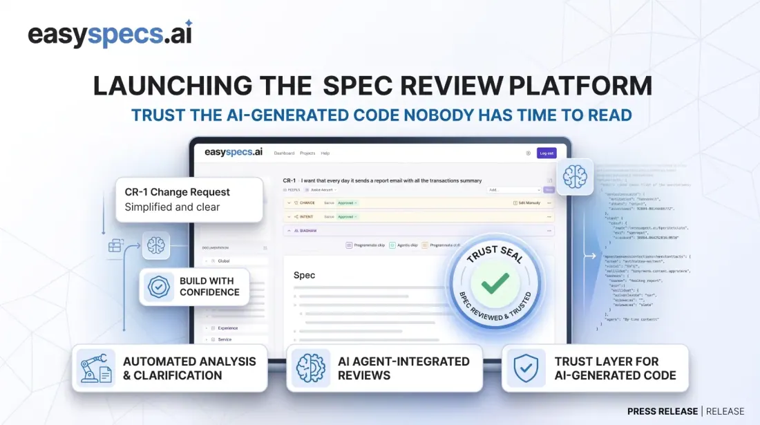 Interfaz de la plataforma easyspecs.ai para revisión automatizada