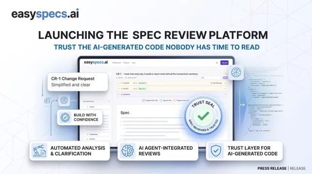 Interfaz de la plataforma easyspecs.ai para revisión automatizada