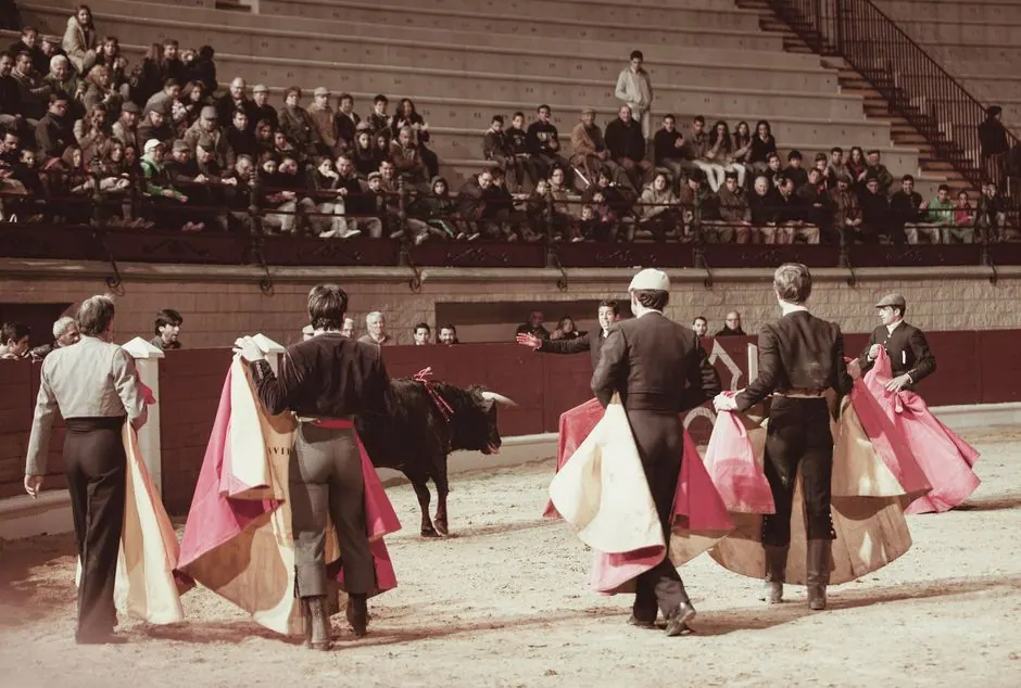 Calle preparada para un encierro de toros durante unas fiestas populares