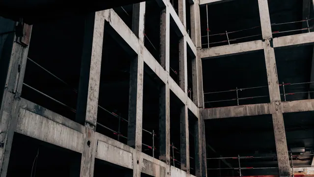 Estructura de hormigón de un edificio en construcción