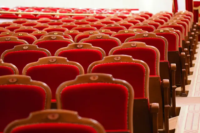 Filas de butacas numeradas en un teatro